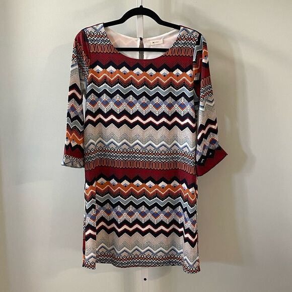 Everly Aztec Patterned Mini Dress - Picture 1 of 3